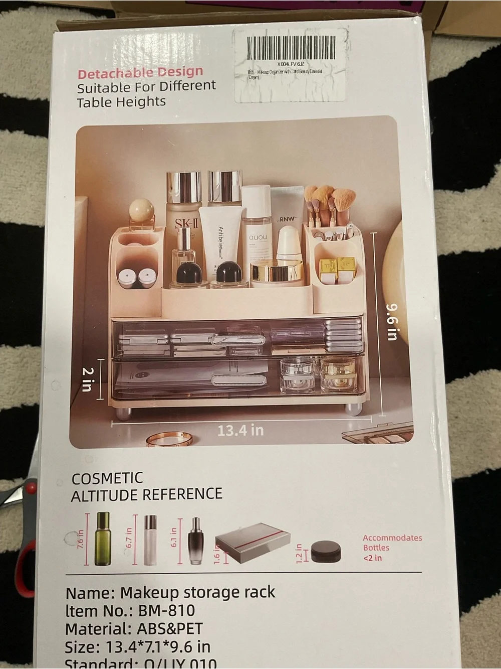 Makeup organizer Cream Multi-Layer Storage Rack - Cosmetic Organizer
